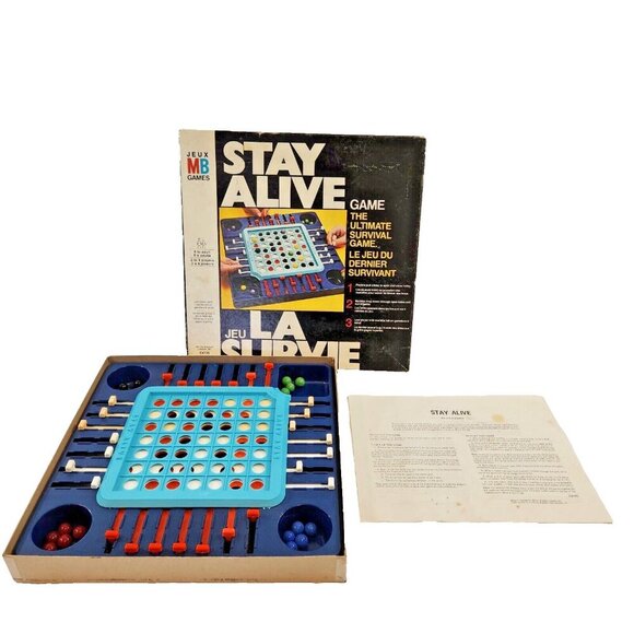 Stay Alive Board Game Milton Bradley Canada Bilingual Version COMPLETE Vtg - Picture 1 of 14
